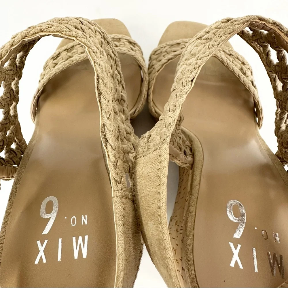 Mix No. 6 Wedge Heel Sandals Jesper Crochet Woven Cork Women’s Size 8.5M - Picture 7 of 11